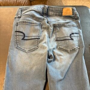 Blue Jeans with Wave Design